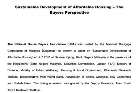 Dialogue on Sustainable Development of Affordable Housing, 4 July 2017 – Panel Discussion Speaker 